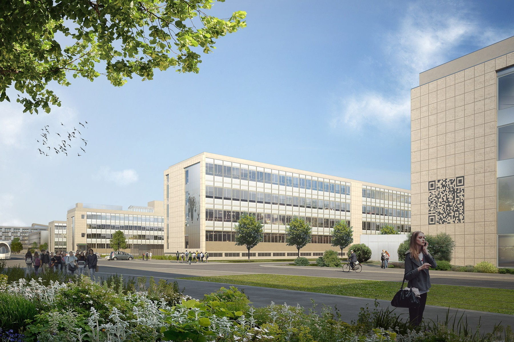 Lyon : Eco Campus - Réhabilitation BBC site occupé - 13 000 m2 - CREM 10 ans